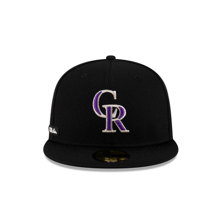 Colorado Rockies 2025 Clubhouse Black 59FIFTY Fitted Hat