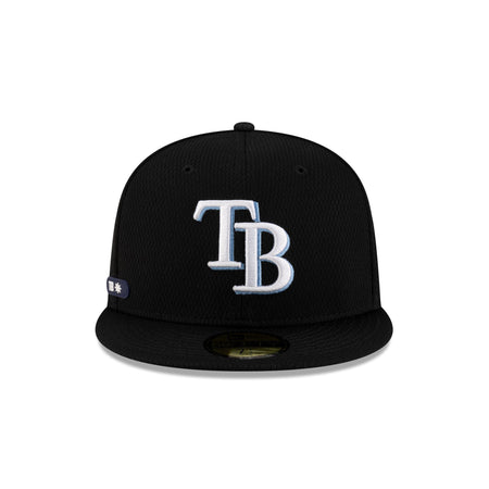 Tampa Bay Rays 2025 Clubhouse Black 59FIFTY Fitted Hat