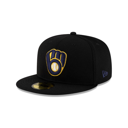 Milwaukee Brewers 2025 Clubhouse Black 59FIFTY Fitted Hat