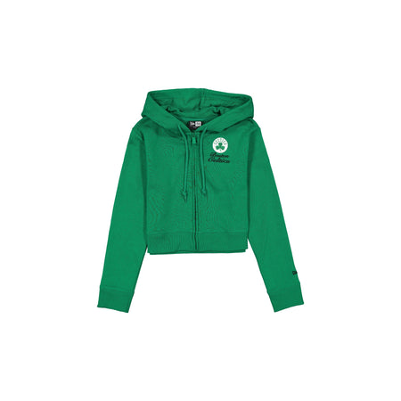 Boston Celtics Game Day Cropped Women's Zipper Hoodie