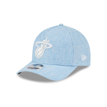 Miami Heat Cotton Weaver Blue 9FORTY M-Crown A-Frame Snapback Hat