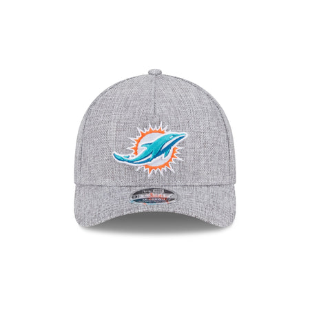 Miami Dolphins Cotton Weave Gray 9FORTY M-Crown A-Frame Snapback Hat