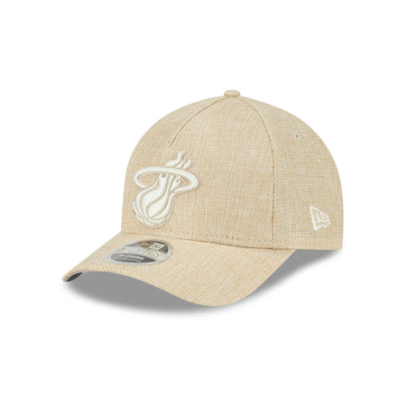 Miami Heat Cotton Weave Stone 9FORTY M-Crown A-Frame Snapback Hat