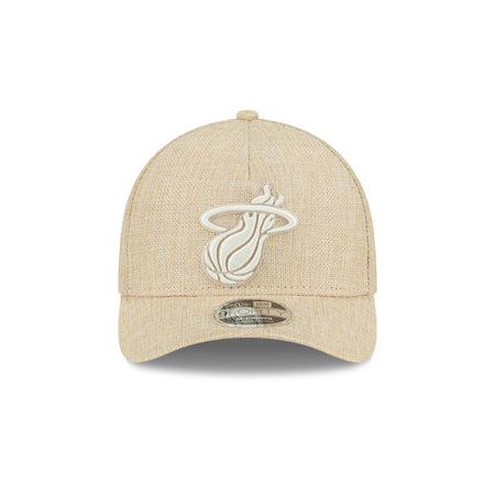 Miami Heat Cotton Weave Stone 9FORTY M-Crown A-Frame Snapback Hat