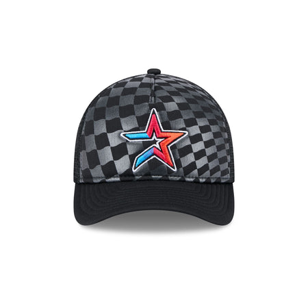 Houston Astros Gradient Raceway 9FORTY M-Crown A-Frame Trucker Hat