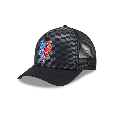 New York Mets Gradient Raceway 9FORTY M-Crown A-Frame Trucker Hat