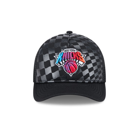 New York Knicks Gradient Raceway 9FORTY M-Crown A-Frame Trucker Hat