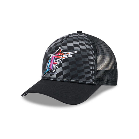 Miami Marlins Gradient Raceway 9FORTY M-Crown A-Frame Trucker Hat