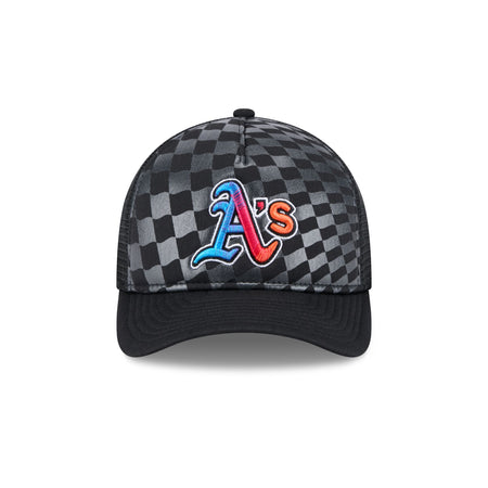 Oakland Athletics Gradient Raceway 9FORTY M-Crown A-Frame Trucker Hat