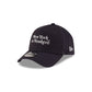 New York or Nowhere x New York Yankees Navy Wordmark 9FORTY A-Frame Snapback Hat