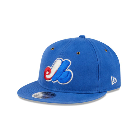 Montreal Expos Cotton Canvas Retro Crown 9FIFTY Adjustable Hat