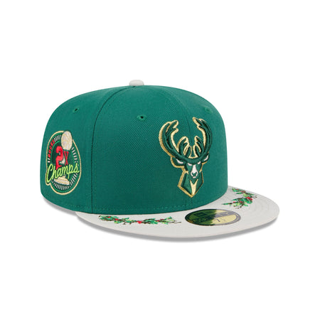 Milwaukee Bucks Novelty Holly 59FIFTY Fitted Hat