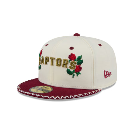 Toronto Raptors Novelty Stitch 59FIFTY Fitted Hat