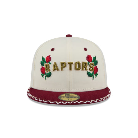 Toronto Raptors Novelty Stitch 59FIFTY Fitted Hat