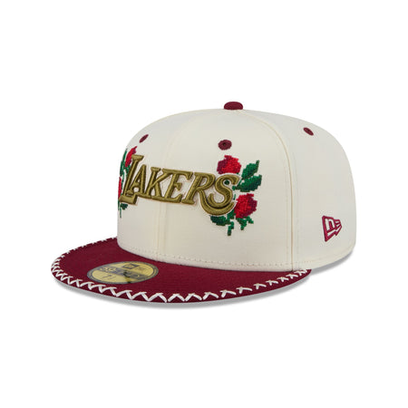 Los Angeles Lakers Novelty Stitch 59FIFTY Fitted Hat