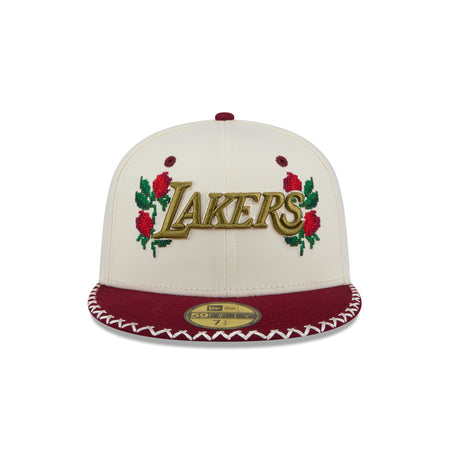 Los Angeles Lakers Novelty Stitch 59FIFTY Fitted Hat