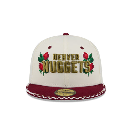 Denver Nuggets Novelty Stitch 59FIFTY Fitted Hat