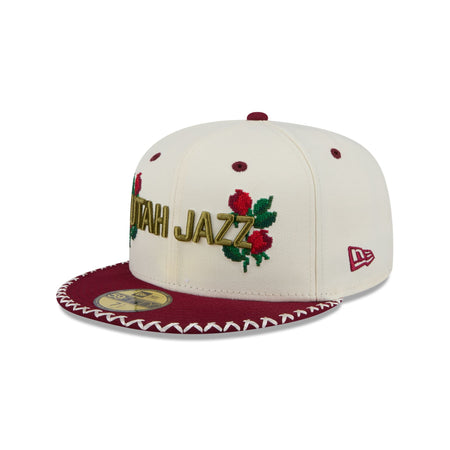 Utah Jazz Novelty Stitch 59FIFTY Fitted Hat