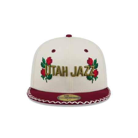 Utah Jazz Novelty Stitch 59FIFTY Fitted Hat