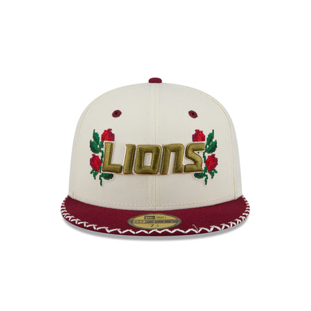 Detroit Lions Novelty Stitch 59FIFTY Fitted Hat