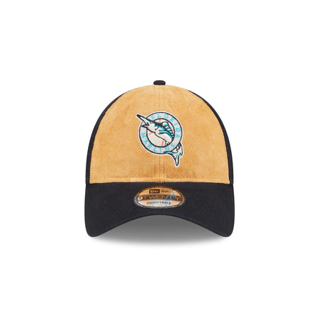 Miami Marlins Tan Texture 9TWENTY Adjustable Hat