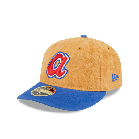 Atlanta Braves Tan Texture Low Profile 59FIFTY Fitted Hat