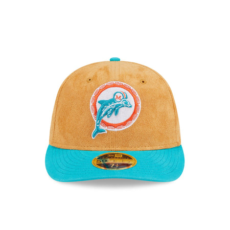 Miami Dolphins Tan Texture Low Profile 59FIFTY Fitted Hat