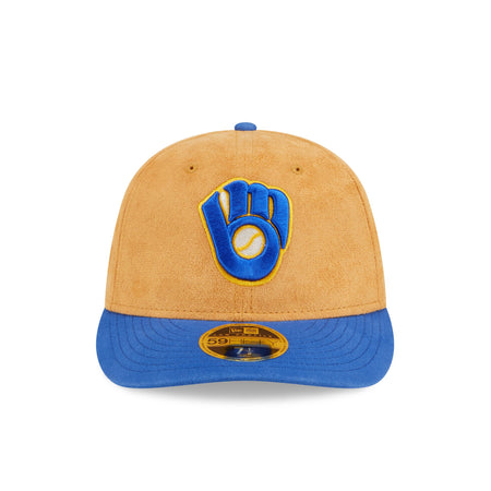 Milwaukee Brewers Tan Texture Low Profile 59FIFTY Fitted Hat