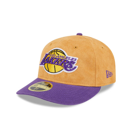 Los Angeles Lakers Tan Texture Low Profile 59FIFTY Fitted Hat