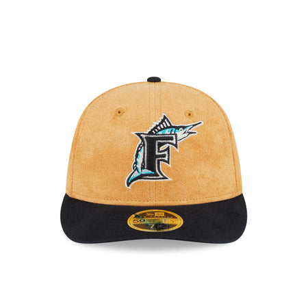 Miami Marlins Tan Texture Low Profile 59FIFTY Fitted Hat