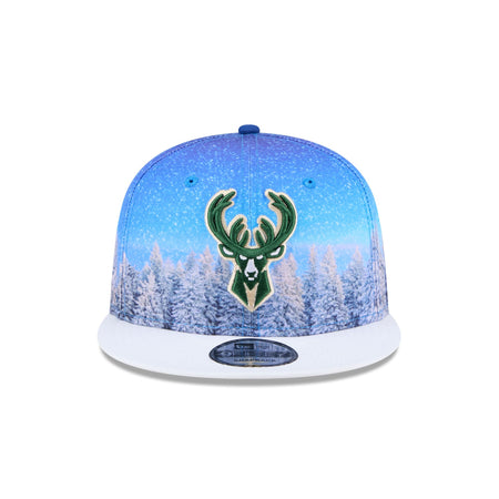 Milwaukee Bucks Winter Photoreal 9FIFTY Snapback Hat