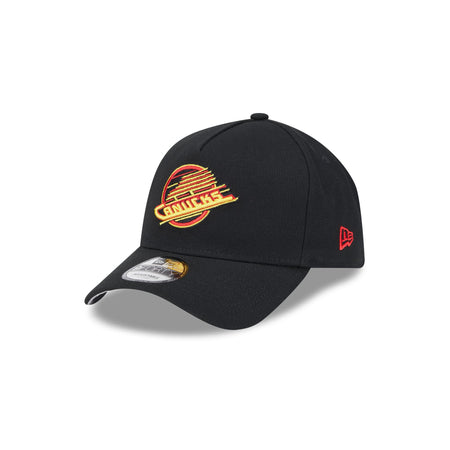 Vancouver Canucks Black Team 9FORTY A-Frame Snapback Hat