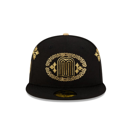 Mexico Baseball Black Gold Charro 59FIFTY Fitted Hat