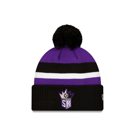 Sacramento Kings Classic Edition Black Pom Knit Hat