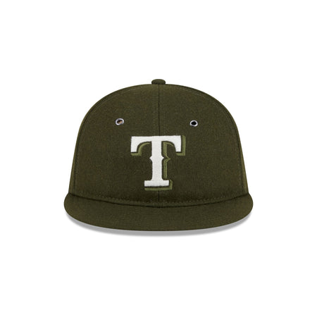 Texas Rangers New Olive Wool Retro Crown 9FIFTY Adjustable Hat