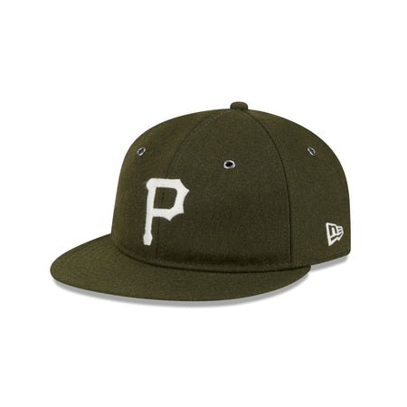 Pittsburgh Pirates New Olive Wool Retro Crown 9FIFTY Adjustable Hat