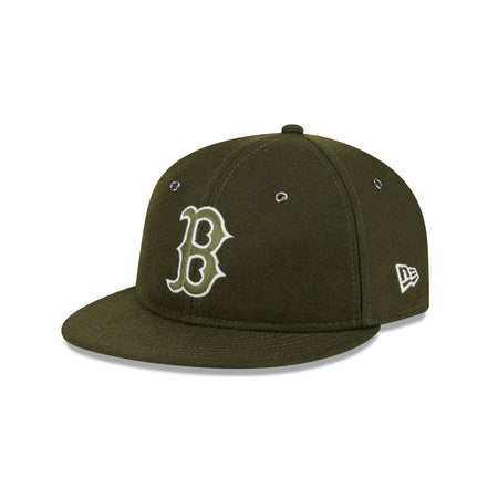 Boston Red Sox New Olive Wool Retro Crown 9FIFTY Adjustable Hat