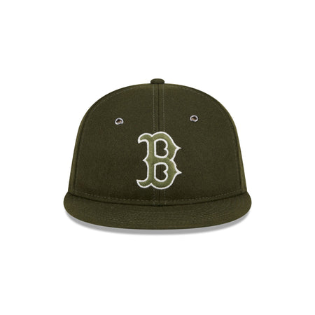 Boston Red Sox New Olive Wool Retro Crown 9FIFTY Adjustable Hat