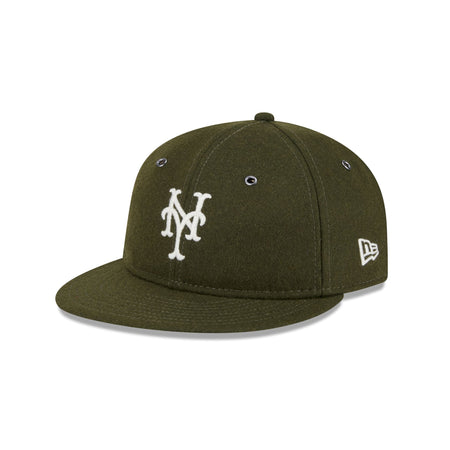 New York Mets New Olive Wool Retro Crown 9FIFTY Adjustable Hat