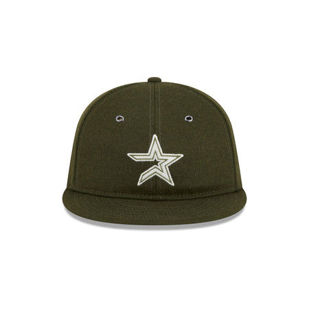 Houston Astros New Olive Wool Retro Crown 9FIFTY Adjustable Hat