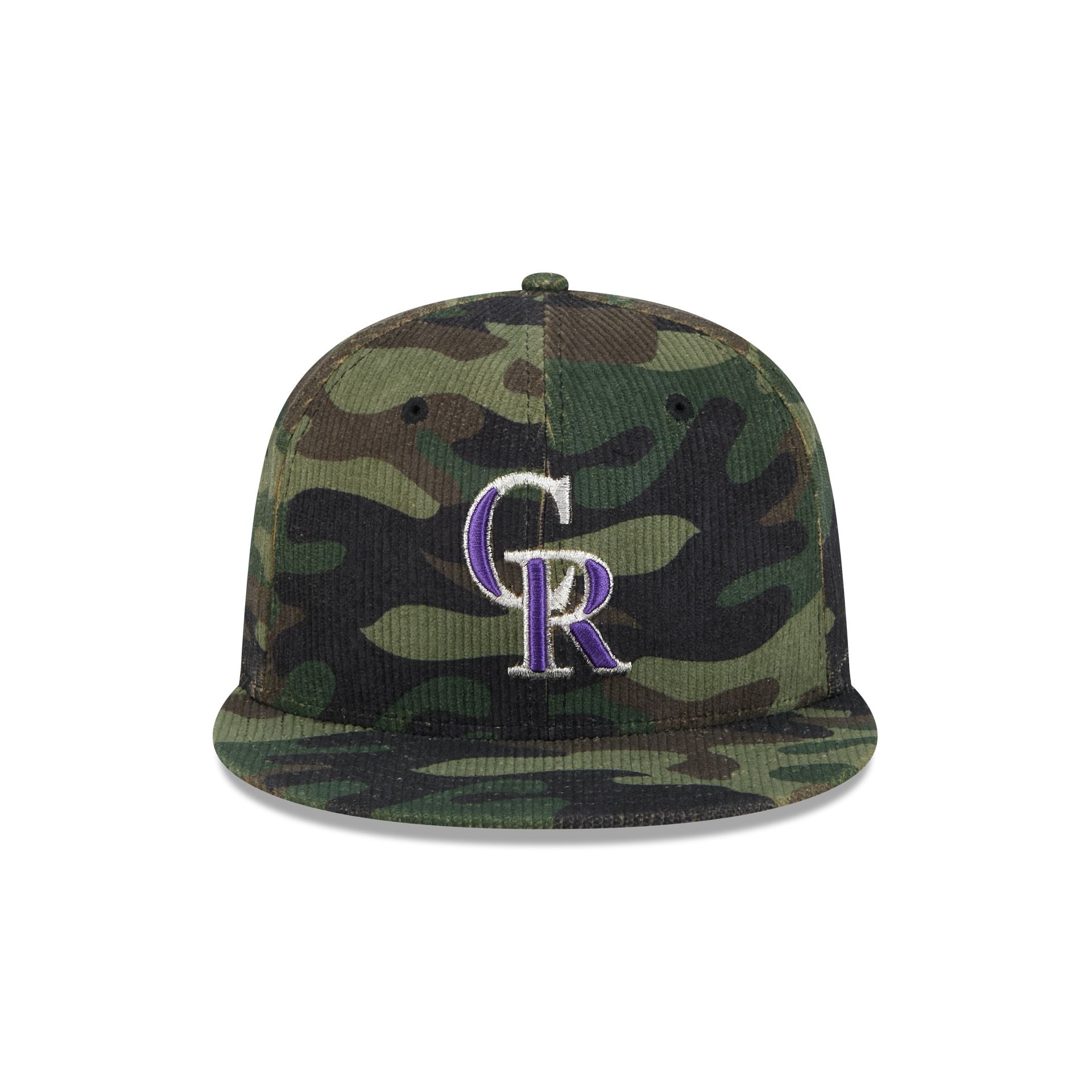 Colorado Rockies Camo Cord 59FIFTY Fitted Hat New Era Cap