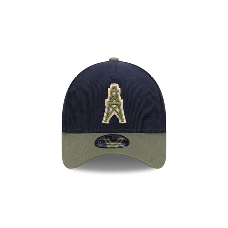 Oilers Navy 9FORTY A-Frame Snapback Hat