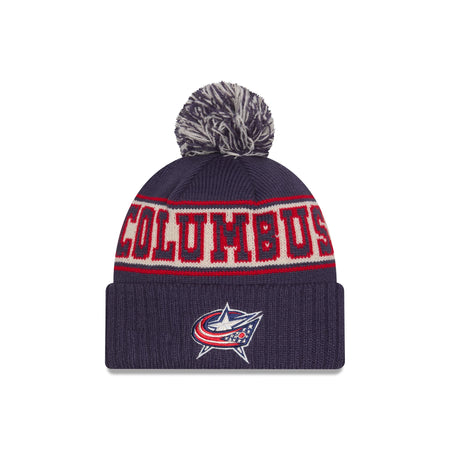 Columbus Blue Jackets Retro Pom Knit Hat