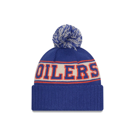 Edmonton Oilers Retro Pom Knit Hat