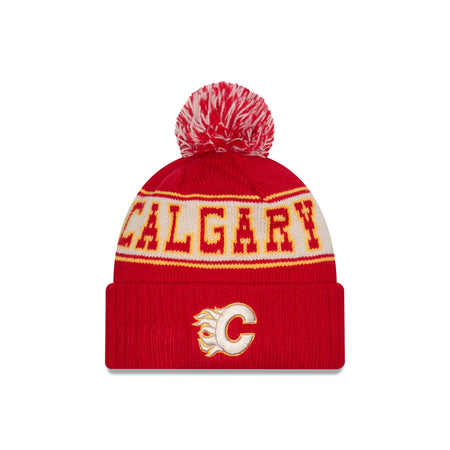 Calgary Flames Retro Pom Knit Hat