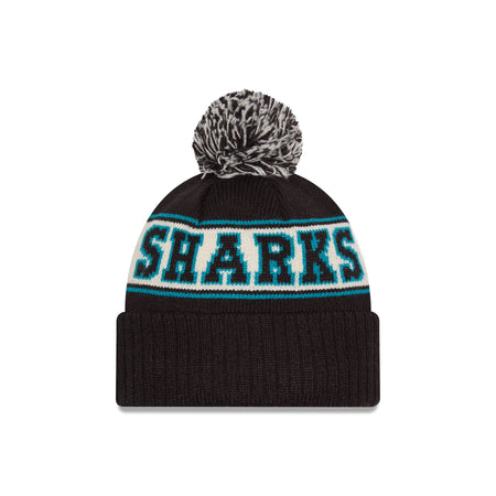 San Jose Sharks Retro Pom Knit Hat