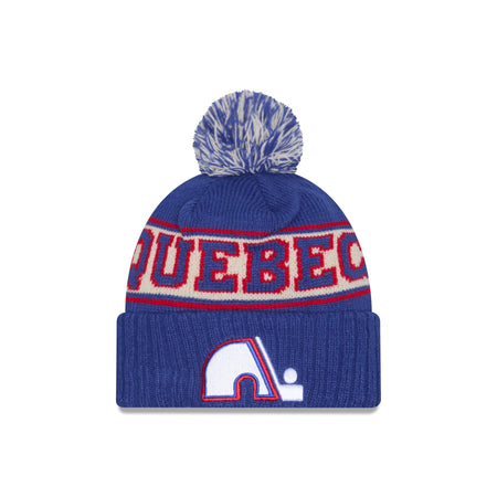 Quebec Nordiques Retro Pom Knit Hat