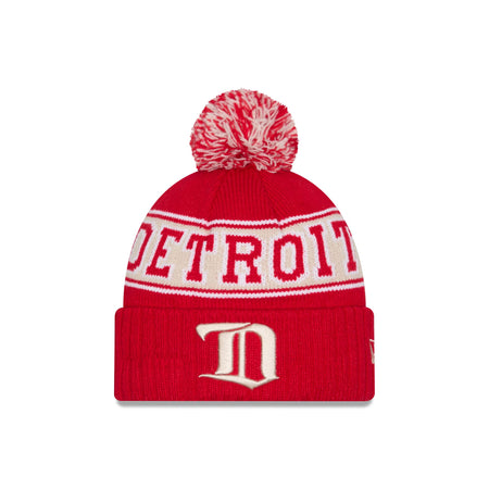 Detroit Red Wings Historic Retro Pom Knit Hat