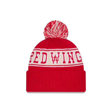 Detroit Red Wings Historic Retro Pom Knit Hat