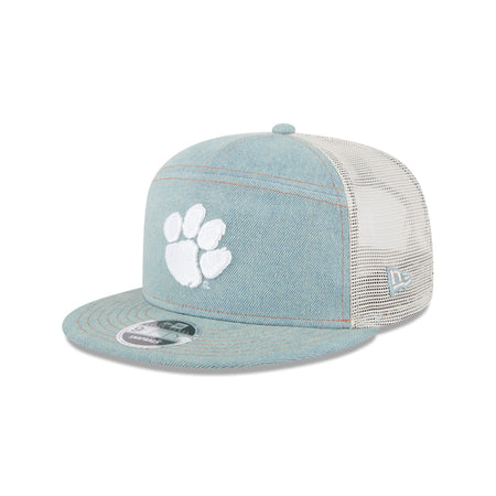 Clemson Tigers Denim 9FIFTY Split Panel Trucker Hat